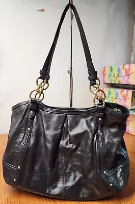 COACH Leather Alexandra Hobo Tote Purse Bag Black F20812 • $55