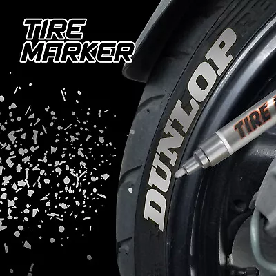 Silver Rubber Tire Marker Permanent Paint Pen Oil Base Waterproof Motorcycle Car • $17.95