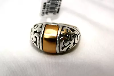 $19.90 • Buy NWT Brighton Catania Silver & Gold Dome Ring Size 7 MRSP $52