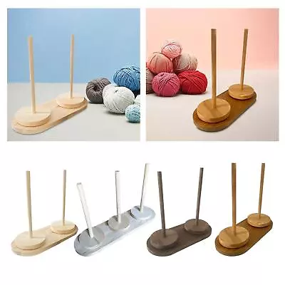 Yarn Ball Holder Gift Knitting Wood Yarn Rack Yarn Winder Wool Ball Holder For • £16.39