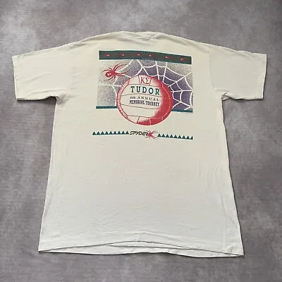 Vintage 90s Tudor Volleyball Shirt Size XL Boulder Colorado Spyder Single Stitch • $22.50