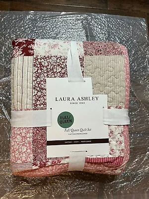 New Laura Ashley Celina Patchwork Full/Queen Quilt Set 3pc • $129.99