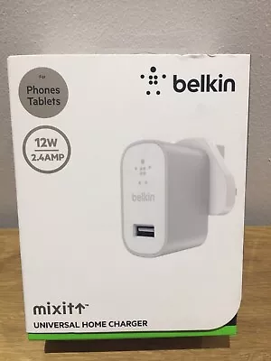 Belkin MIXIT Fast 2.4A Wall USB Mains Charger For IPhone 5/6/7/8 IPad 2/3/4/Air • £12.95