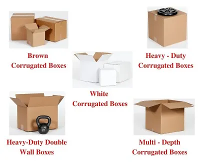 14-17  Corrugated Boxes CHOOSE YOUR SIZE Shipping/Moving Boxes MULTI Pack • $89.13