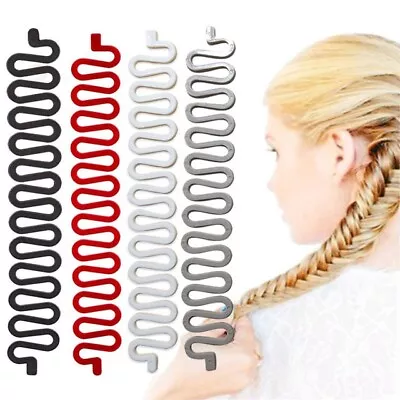 Hair French Plait Braid Braiding Styling Maker Stick Tool Band Twist Roll Spiral • £2.25