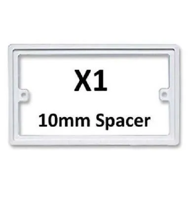 Bg 2gang Spacer Socket Frame Switch Back Box Plate 10mm Depth Square 818  • £3.95