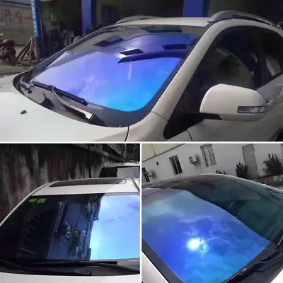 Chameleon Deep Blue Car Front Window Tint Solar Film Protection Scratch Resistan • $67.99