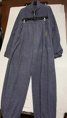 Leeman Jogging Suit Mens Fleece/jogging Pants Combo Dark Gray VTG Made In Korea  • $41.99