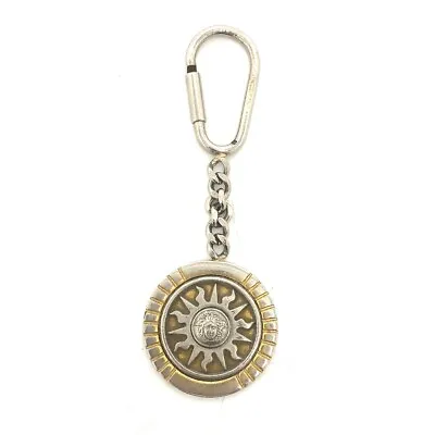VERSACE Sunburst Medusa Key Holder Accessories Accessories Key Ring Metal Gold • $84.81