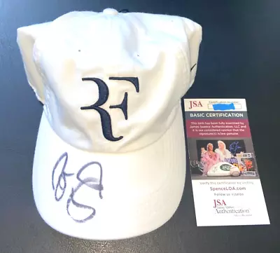 Roger Federer Signed Nike Hat Wimbledon Us Open Laver Cup 2023 Jsa • $1494.47