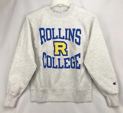 Vintage Rollins College Champion Reverse Weave Crewneck Sweatshirt ~ Size Small • $44.99