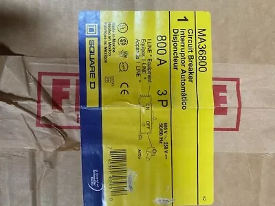 Square D MA36800 I-Line Circuit Breaker 800A 3P 600V 3PH MA 800 Amp 3 Pole NEW • $2800