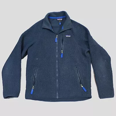 Patagonia Retro Pile Fleece Full Zip Jacket Blue Mens Size Medium • $50.12