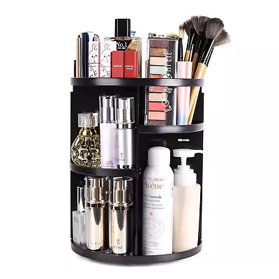 360 Rotating Makeup Organizer Adjustable Makeup Carousel Spinning Storage Rack • $23.81