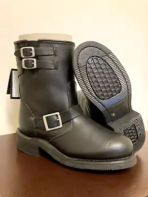 River Road Twin Buckle Engineer Women's Leather Boots Size 9 • $64.99