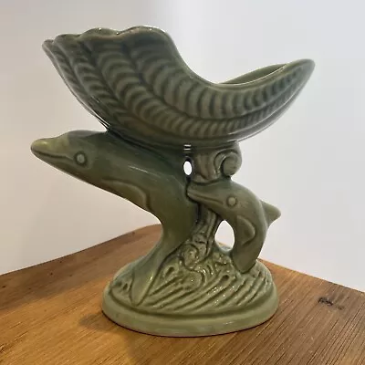 Dartmouth Pottery Dolphin & Shell Pedestal Soap Dish. Vintage large. • £18.89