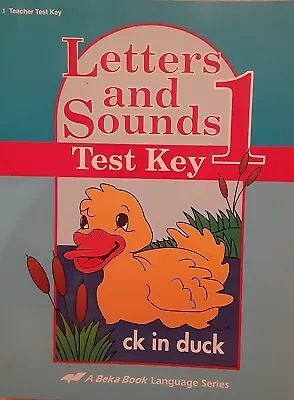 A Beka Letters And Sounds 1 Teacher Test Key  4th Edition  • $2.50