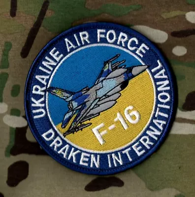 UKRAINE UA F-16 Повітряні сили Збройних сил України DRAKEN Int'l Vêlkrö PATCH • $16.99