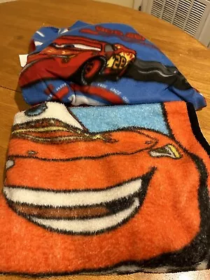 Lot Of 2 Cars Lightning McQueen Kids Blankets Pre Owned • $29