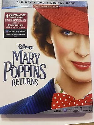 MARY POPPINS RETURNS Blu-Ray DVD Meryl StreepColin FirthJoe With Slipcover • $5