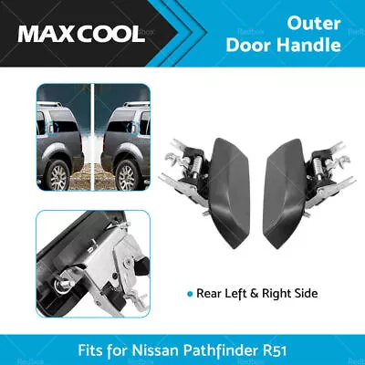 Rear Pair LH & RH Outer Door Handle Fits For 2005-2013 Nissan Pathfinder R51 • $39.99