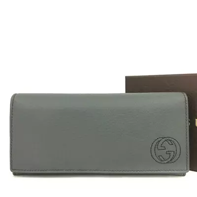 Unused GUCCI Soho Interlocking G Leather Long Bifold Wallet/3X0481 • $1