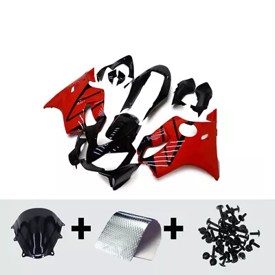 Red Black ABS Fairing For Honda CBR600 F4i 2004 2005 2006 2007 Motor Bodywork • $448.92