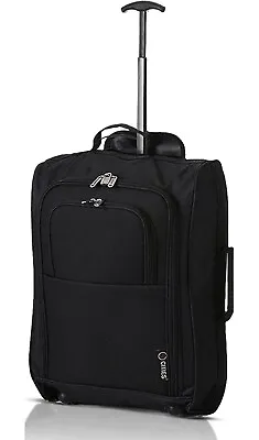 55cm Cabin Approved Carry On Board Wheeled Bag Hand Luggage Travel Trolley Case • £20