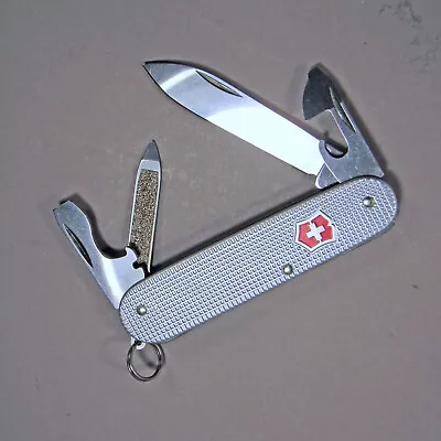 *MINT* Older Victorinox 84mm Cadet Swiss Army Pocket Knife Silver Alox 4 Blade • $40