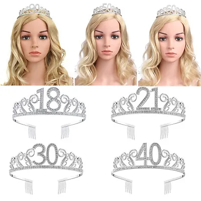 1x Happy Birthday Tiara Crown Princess Headband Come Wedding Party Gifts • £5.19