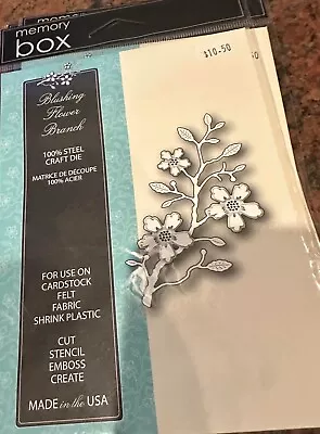 New Memory Box Craft Die Blushing Flower Branch Item 98976 Made In USA With Stee • $10.50