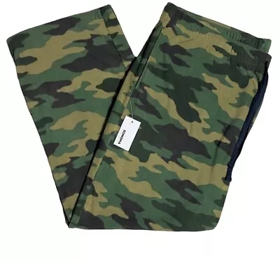 Sonoma Men's Soft Fleece Pajama Sleep Lounge Pants Bottoms 1XB Green Camo New • $13.95