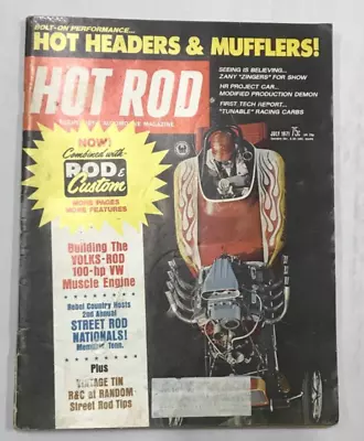 Hot Rod Magazine July 1971 Volks-rod/street Rod Nationals/demon Project • $5.99