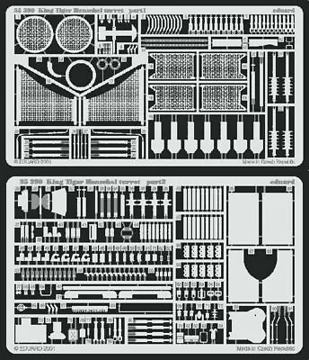 EDUARD 1/35 Scale P E DETAIL SET #35399 For TAMIYA KING TIGER HENSCHEL #35164 • £9.25