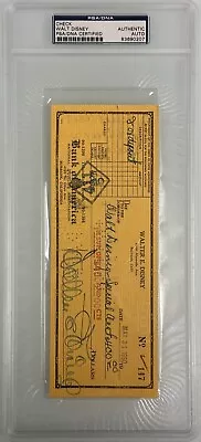 Walt Disney Signed Cancelled Check Dated 1950 (Cinderella) PSA/DNA AUTO • $3905