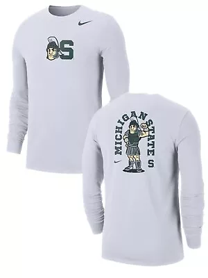 Nike Michigan State Spartans White Mascot Long Sleeve T Shirt Nwt 2xl • $28.99