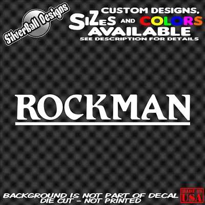 ROCKMAN Custom Vinyl Decal Guitar Effects Amp Tom Scholz Gibson Fender Ibanez • $2.99