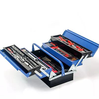 BULLET 118pc Tool Kit Box Set Metal Spanner Organizer Household Toolbox Socket • $117.57