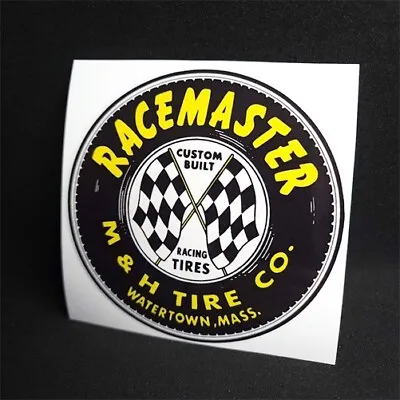 Racemaster Tires Vintage Style DECAL Vinyl STICKER Racing Hot Rod Rat Rod • $4.69