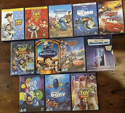 Disney Pixar DVD Bundle Toy Story Nemo Cars Ratatouille Monsters Inc Inside Out • £13.99