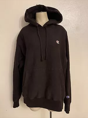 $19.99 • Buy Champion Sweatshirt Reverse Weave Warm Up Hoodie Brown Size Medium Vintage