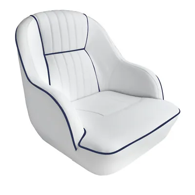 Leader Accessories Deluxe Bucket Boat Seat White/Blue Piping • $219.99