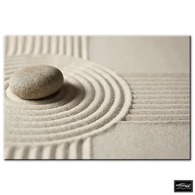 Bathroom Pebble Sand   BOX FRAMED CANVAS ART Picture HDR 280gsm • £34.99