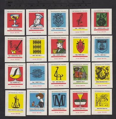 Series Of Old Czechoslovakian Matchbox Labels From 1970 /5989-6008/ • $1.40