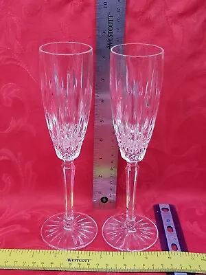 Vintage Mikasa Old Dublin Fluted Champagne Glasses 8 7/8” - Crystal Set Of 2 • $28.37
