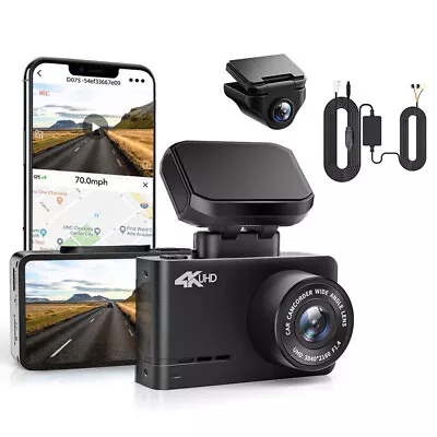 WOLFBOX D07 Dash Cam Front And Rear 4K+1080P Car Dash Camera Parking Monitor GPS • $186.96