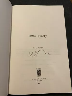 Stone Quarry By S. J. Rozan Signed 1st Hardcover F/F Bill Smith/Lydia Chin   • $16