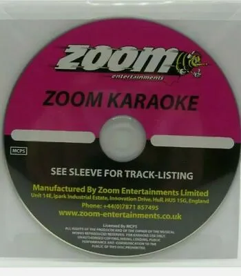£8.95 • Buy Zoom Karaoke CD+G Disc - Pop Chart Picks 2020 (Part 1) - 15 Big Pop Hits!