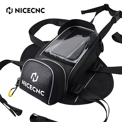 Universal Motorcycle Magnetic Tank Bag Front Fuel Storage Saddle Bag Touchscreen • $33.99