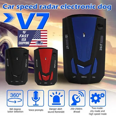 Car Anti-Police Speeding Laser Radar Detector Voice Alert Warning 16 Band 360° • $12.74